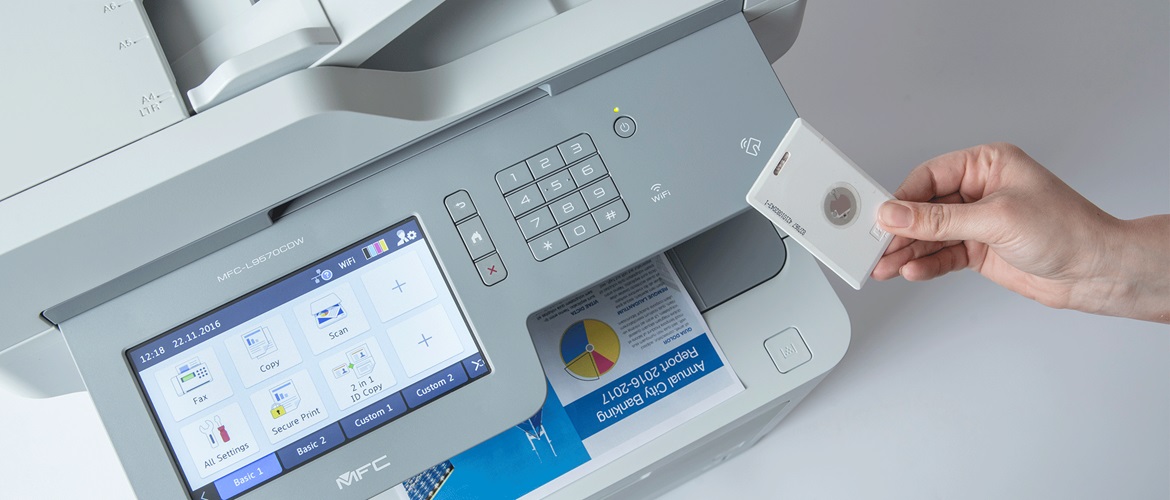 MFC-L95700CDW készülékkel biztonságos nyomtatás felhastnálói azonosító kártyával